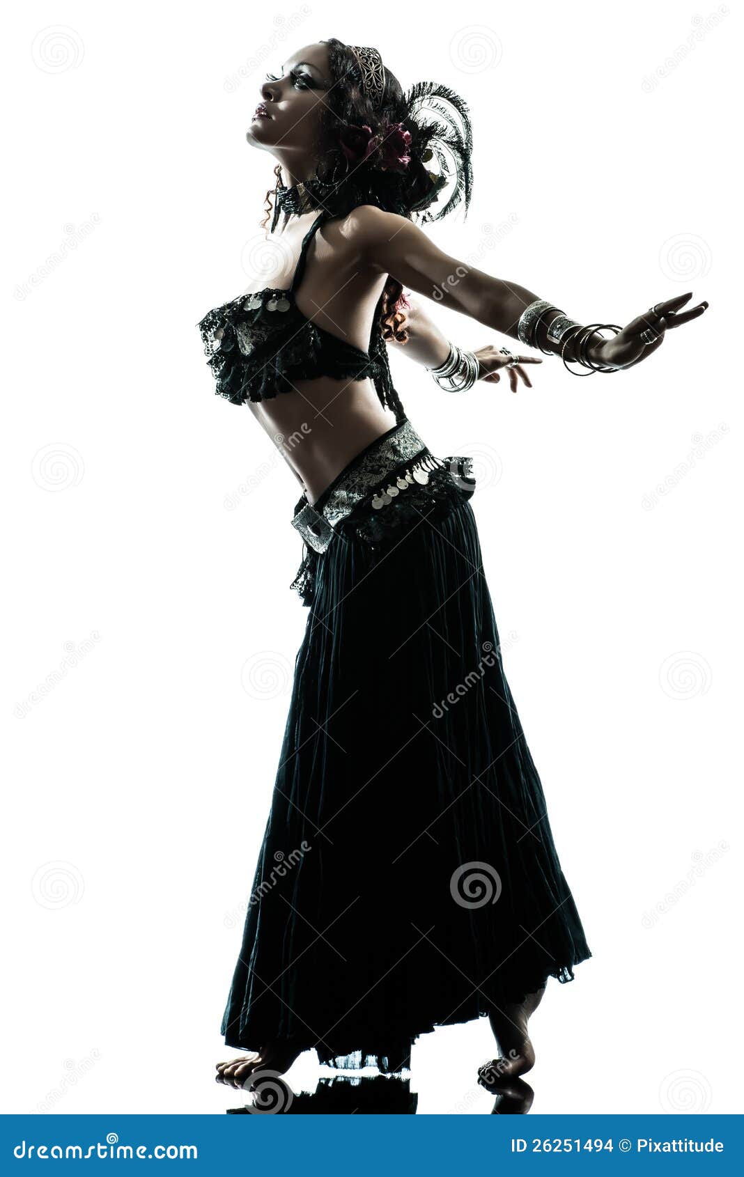 arabic woman belly dancer dancing