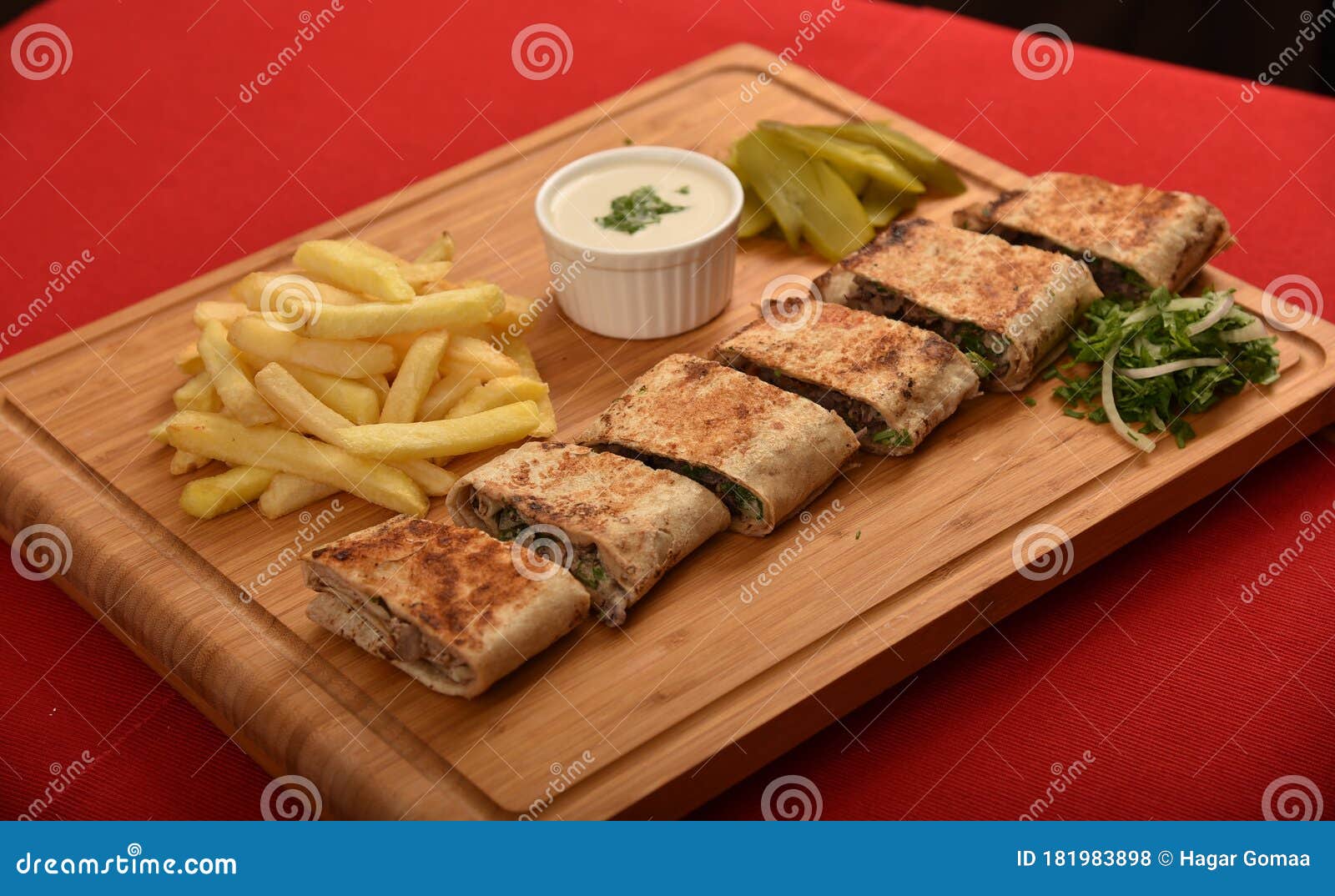 Arabisch Shawarma Sandwich Turkish Doner Kebab Syrische Kip Shawarma ...