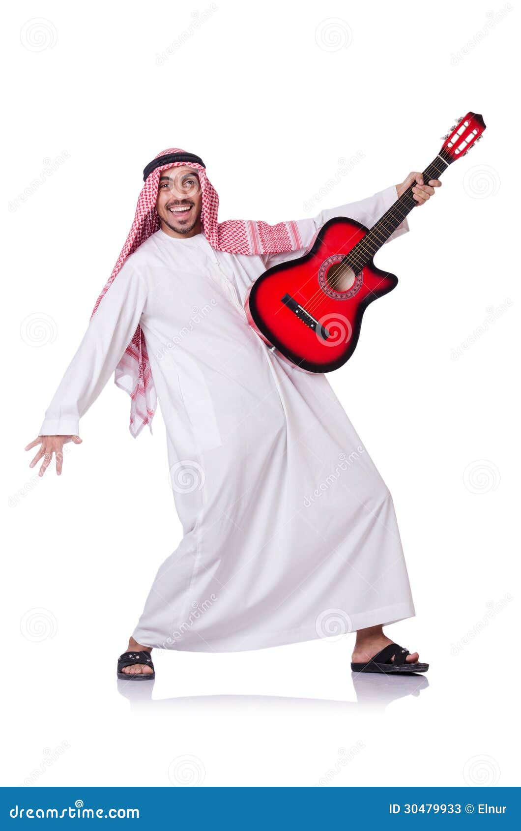 bezorgdheid Vervelen eer Arabische Mens Het Spelen Gitaar Stock Afbeelding - Image of mens, kleding:  30479933