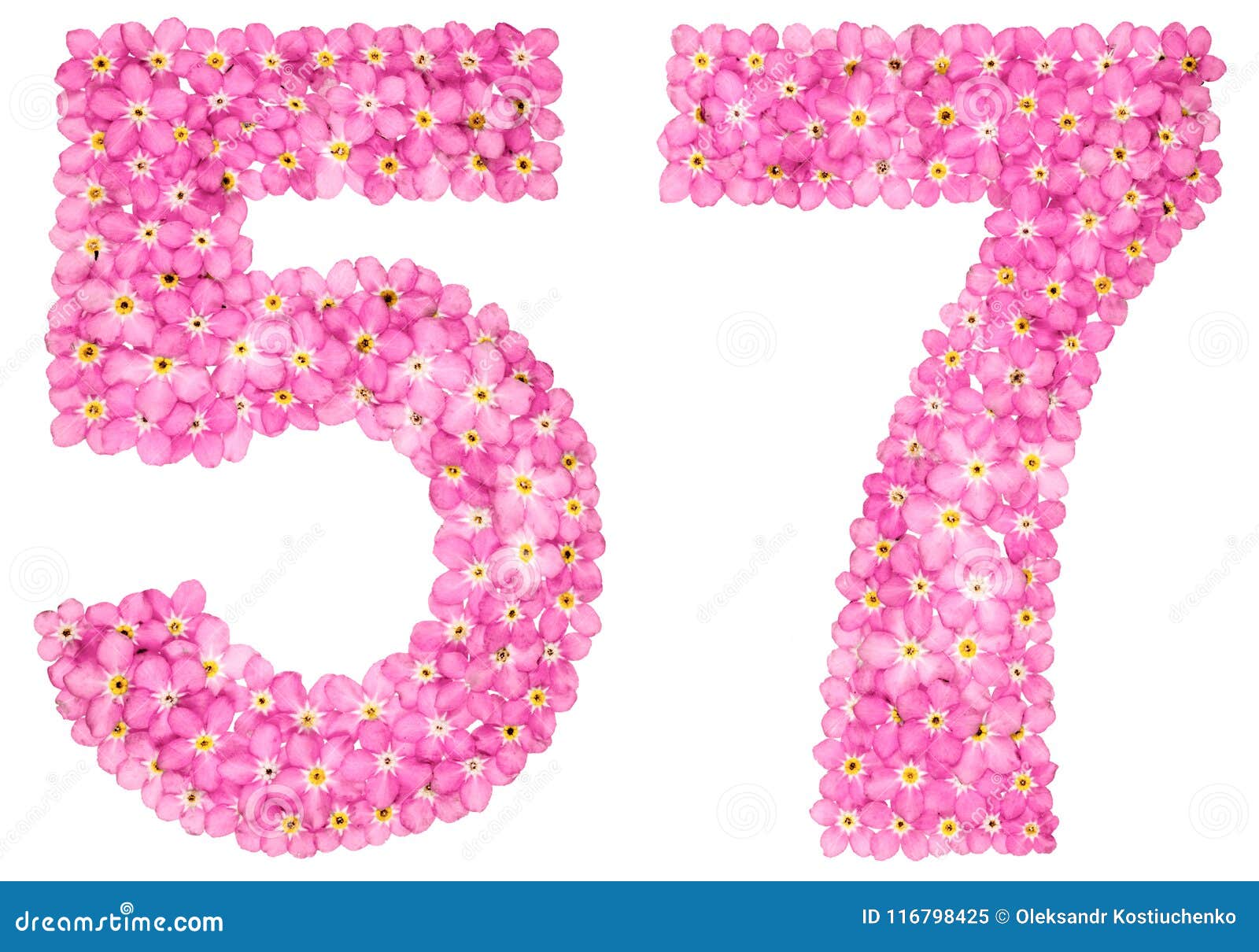 Маме 51 лет. Цифра 57. Цифра 1 в розовом цвете. Розовые цифры. Красивые цифры 57.