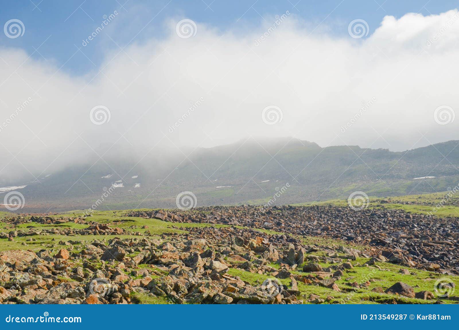 road to the northern peak of mount aragats 4090 m., armenia