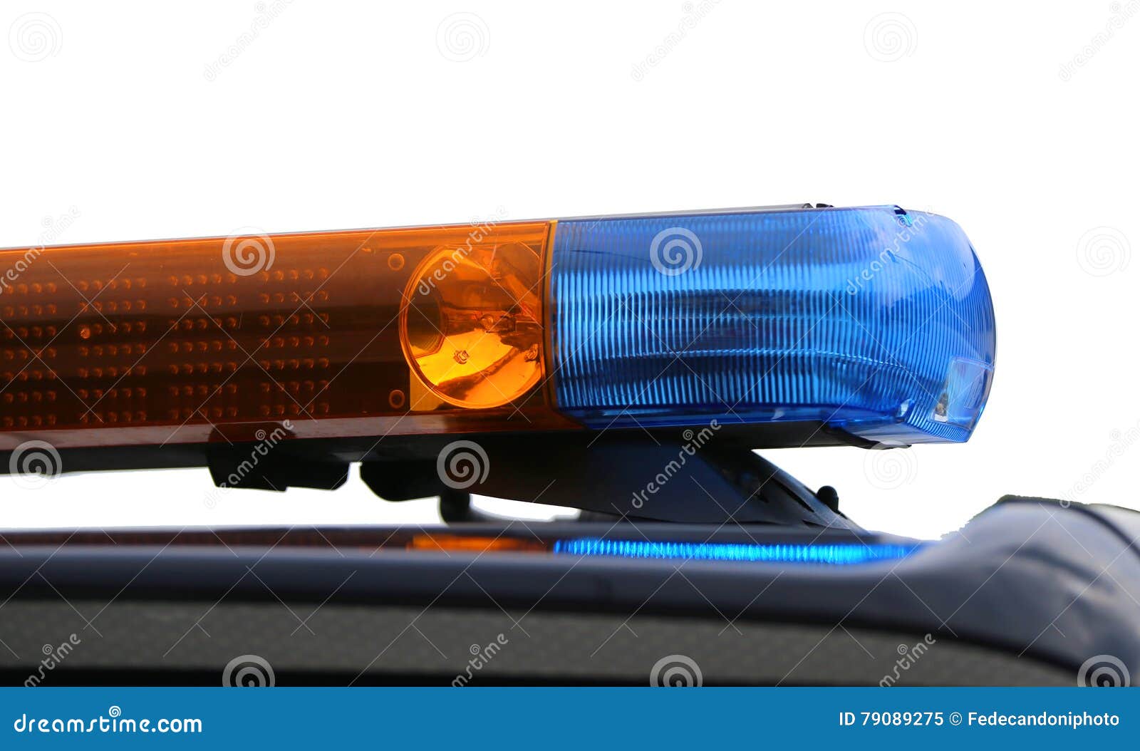 Arancia E Lampeggiante Blu Del Volante Della Polizia Immagine Stock -  Immagine di perlustrazione, avvenimento: 79089275