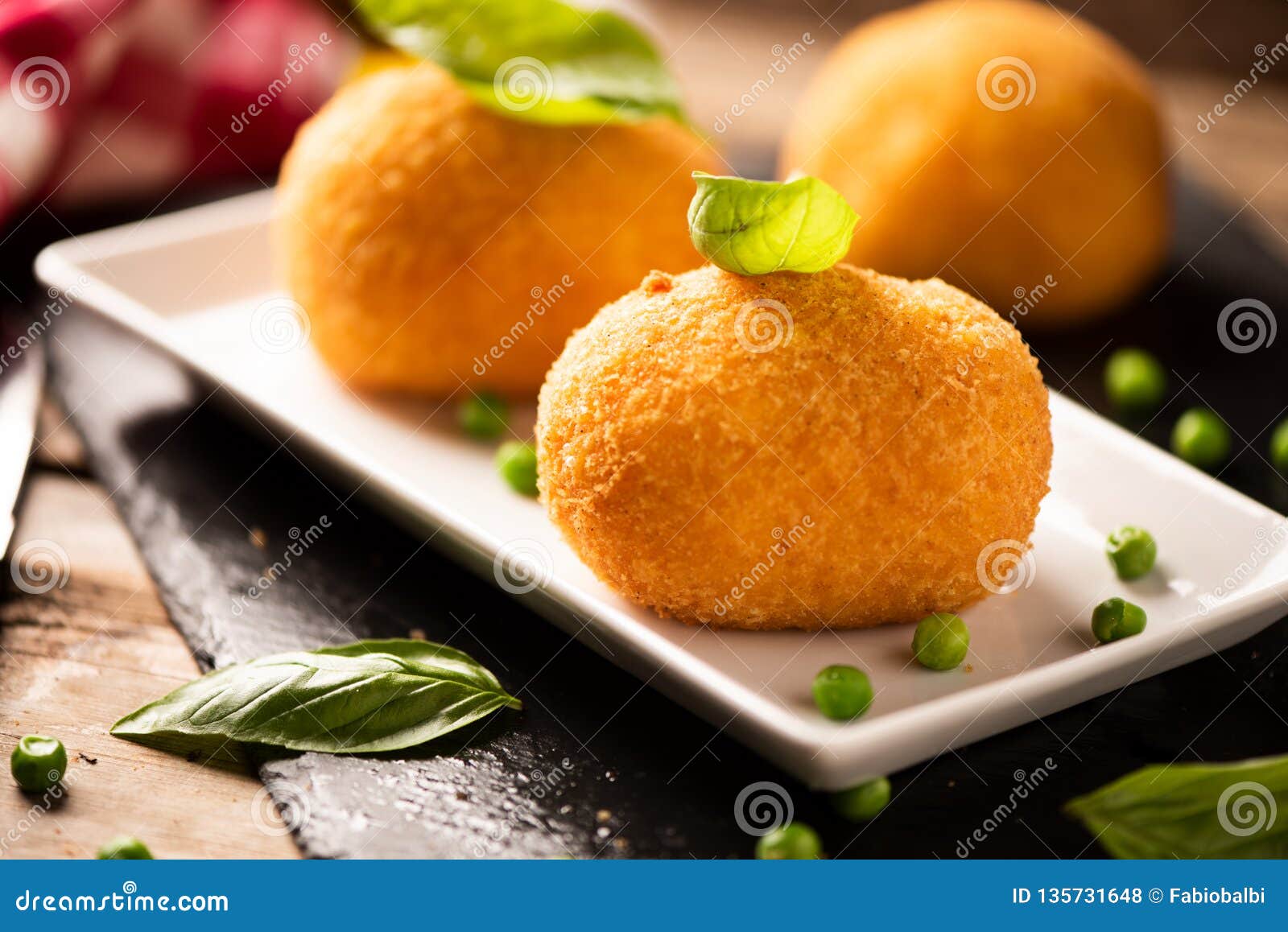 Arancini rice and meat stock photo. Image of cuisine 135731648