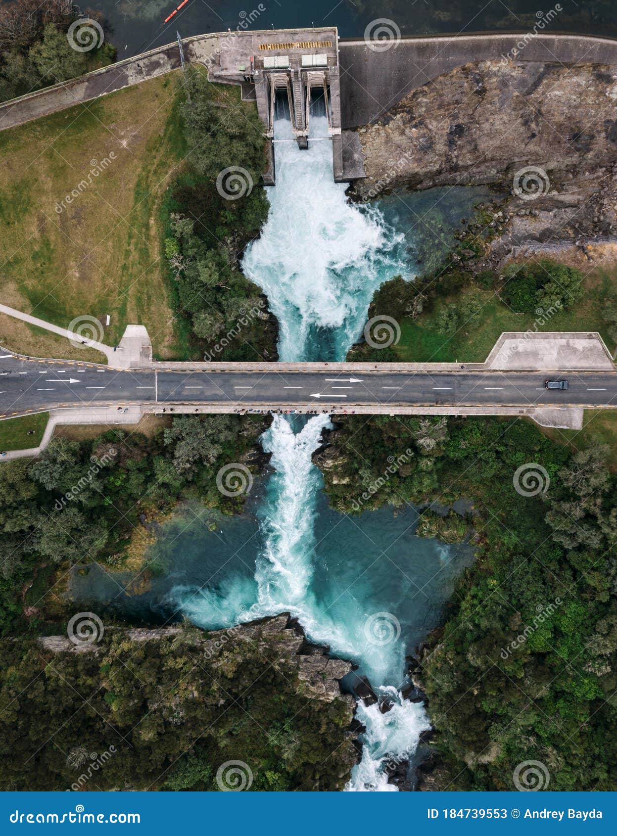 aratiatia rapids dam on waikato river opened
