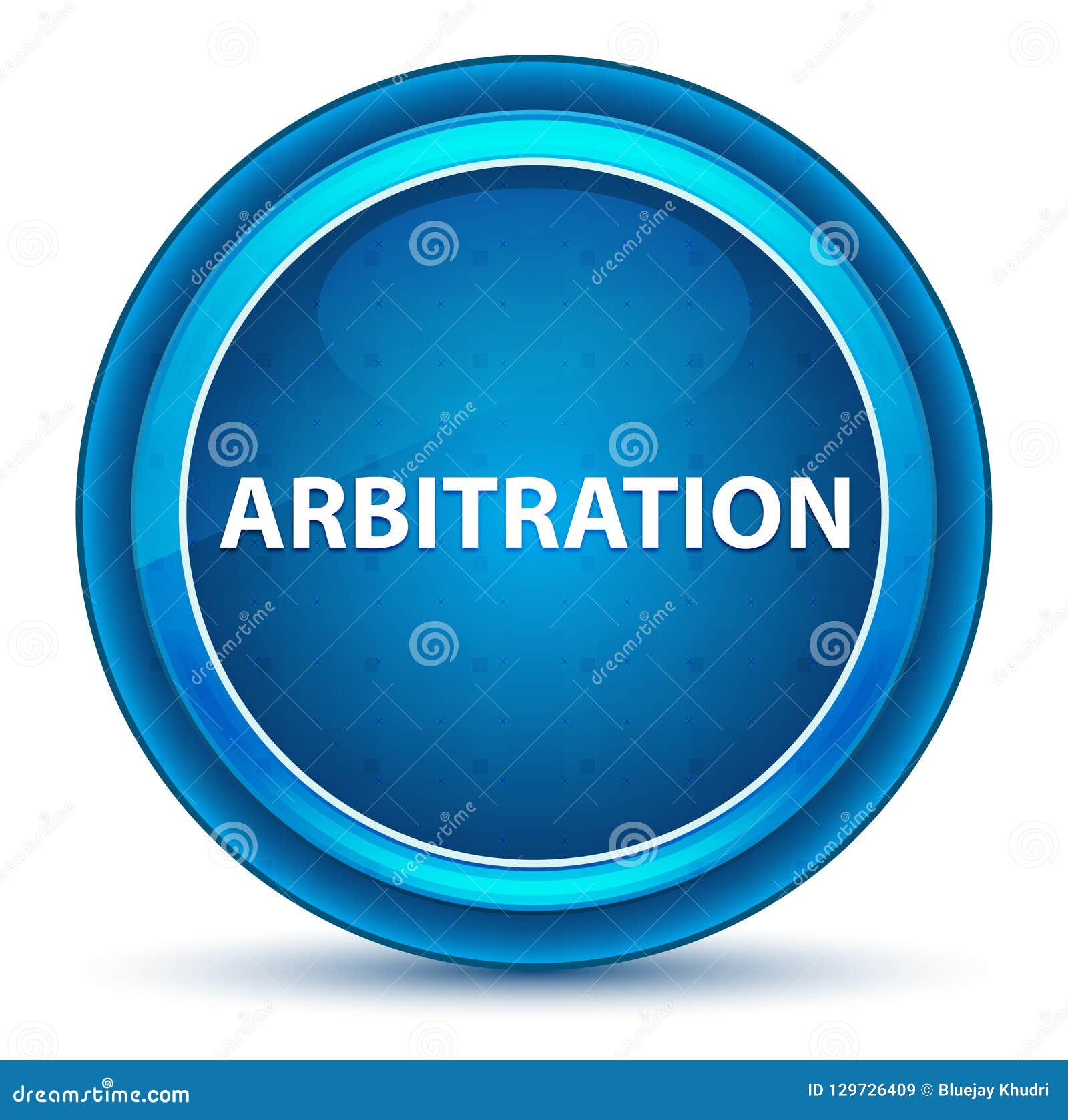 arbitration eyeball blue round button
