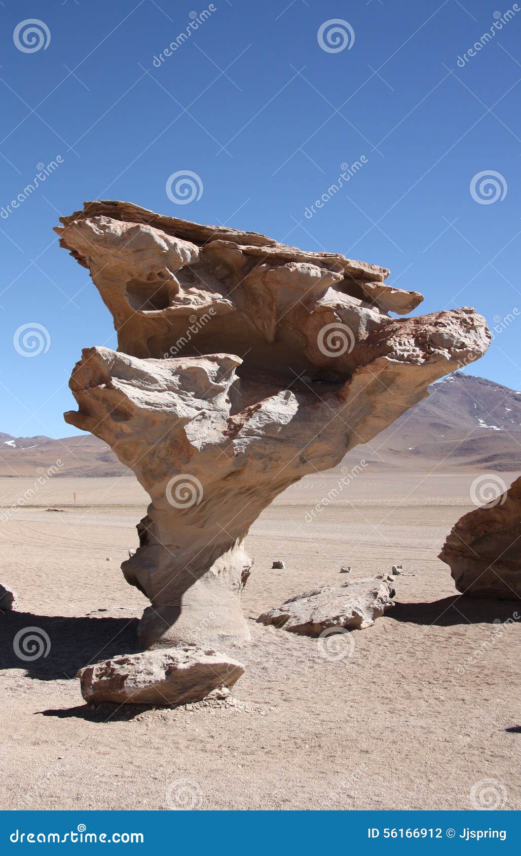 arbol de piedra, stone tree in atacama desert, bolivia