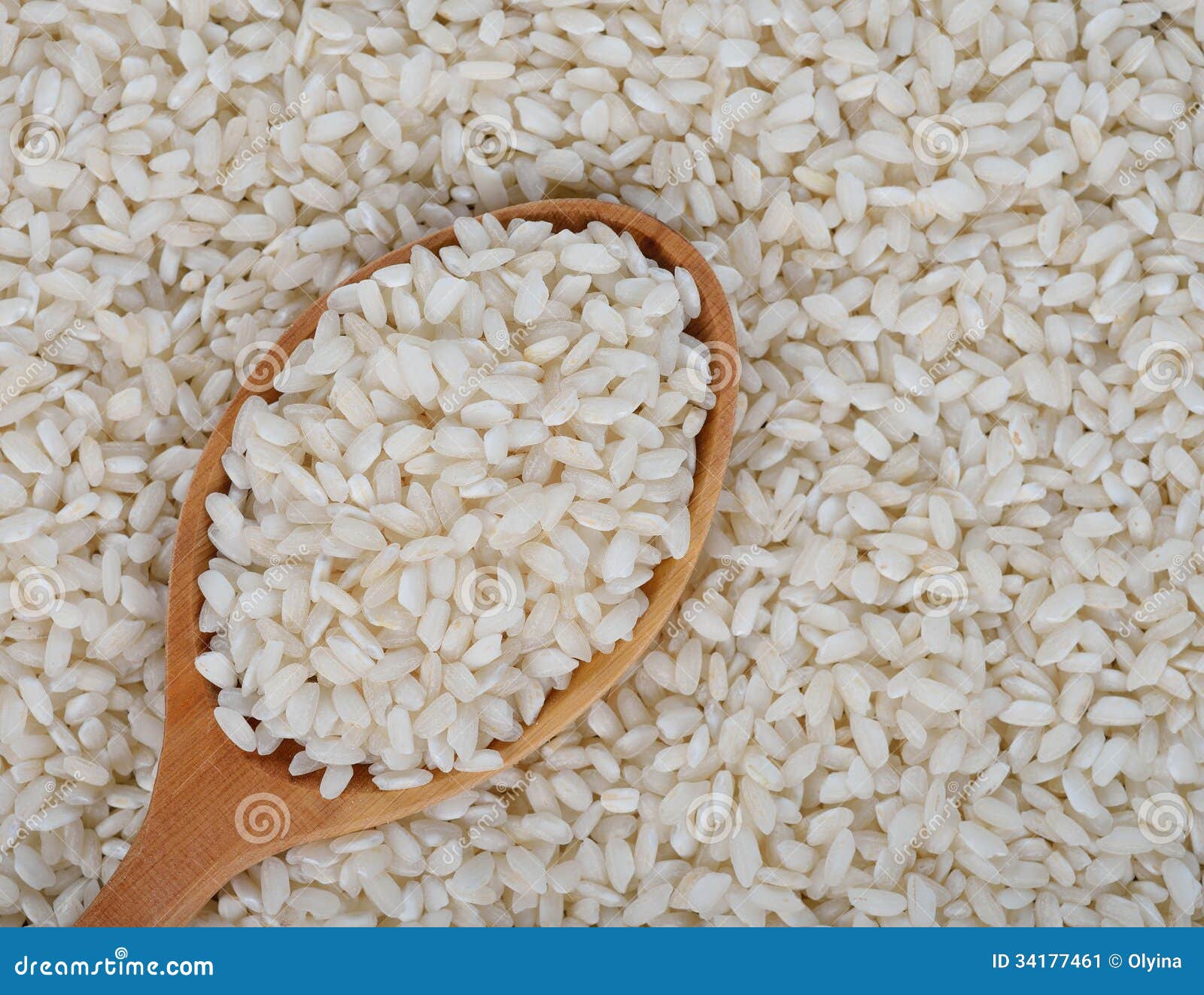 Arborio rice stock image. Image of spoon, vegetarian 34177461