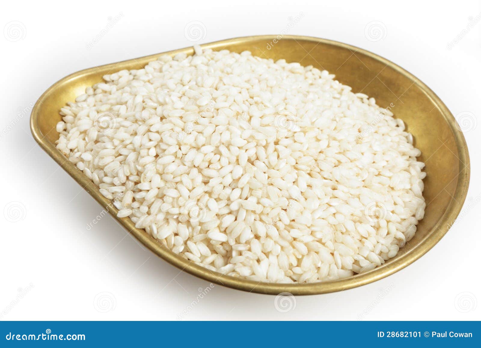 Arborio Rice in a Weighing Pan Stock Image Image of horizontal