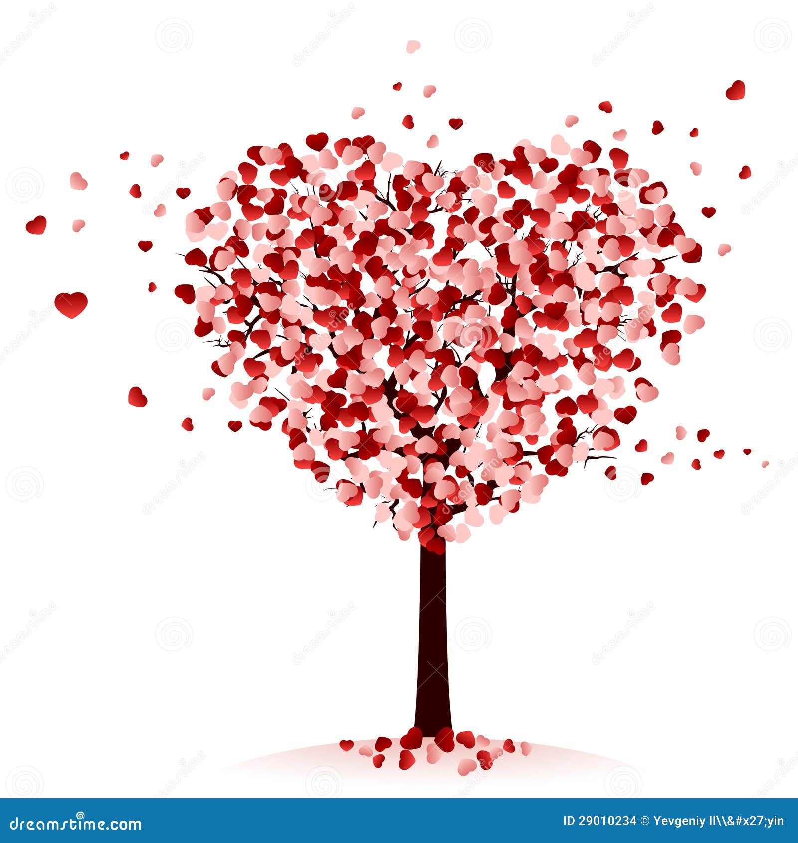 arbre de coeur d'amour romantique 2492327 Art vectoriel chez Vecteezy