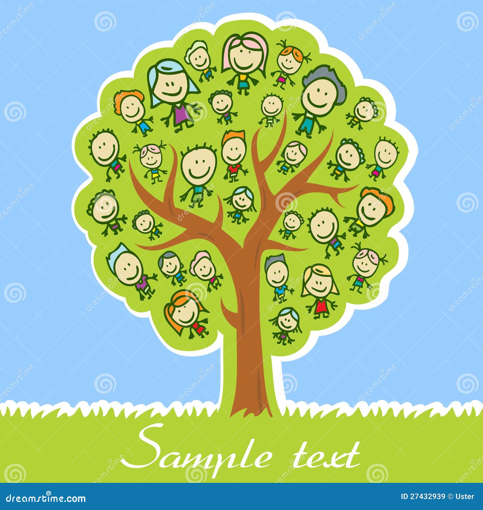 Arbre Genealogique Illustration De Vecteur Illustration Du Heureux