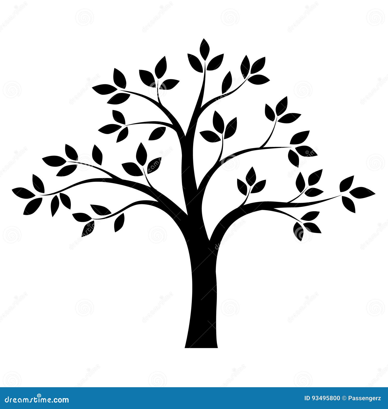 ▷ Poster Arbre Noir et Blanc (encadré)