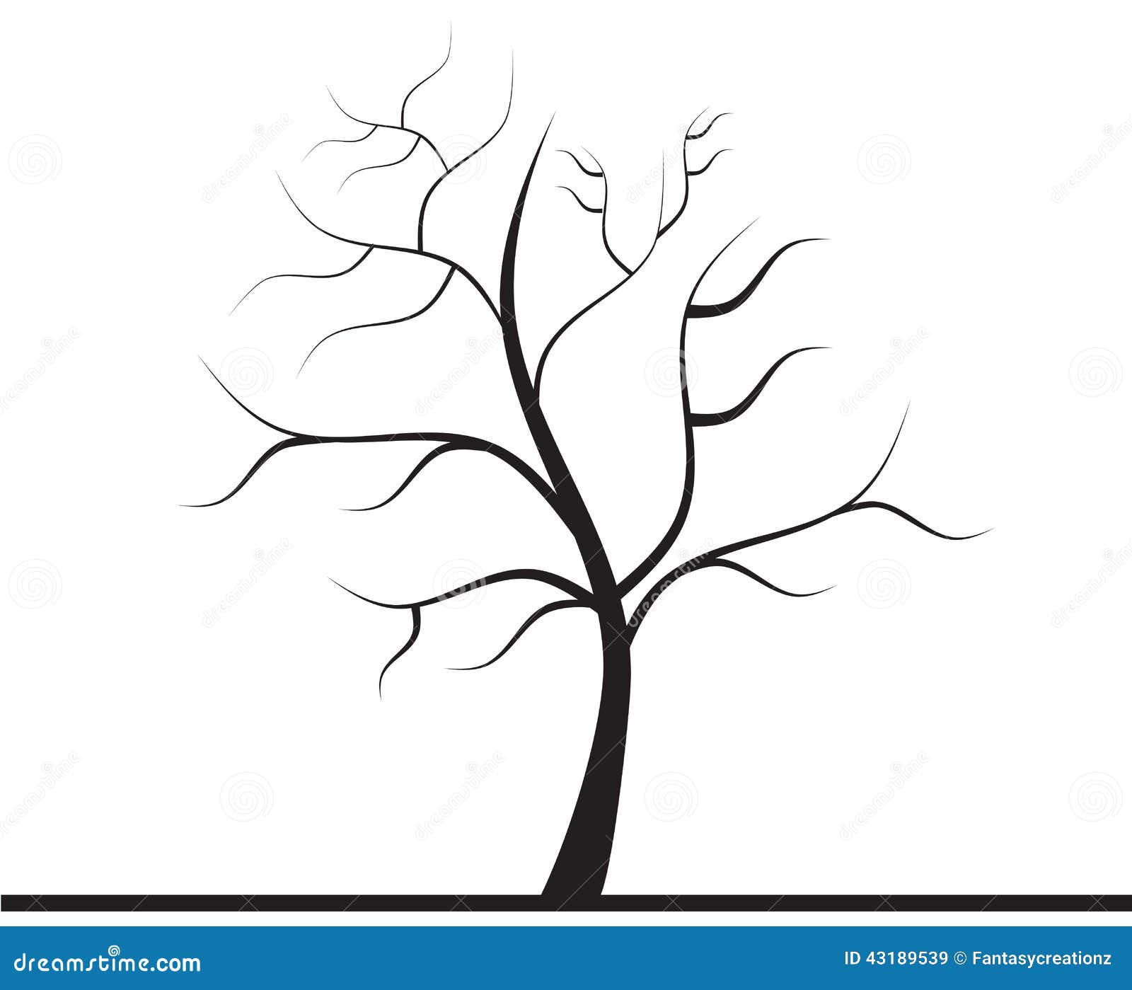 Dessin Arbre Sans Feuille Realiste Arbre sans feuilles illustration stock. Illustration du base - 43189539