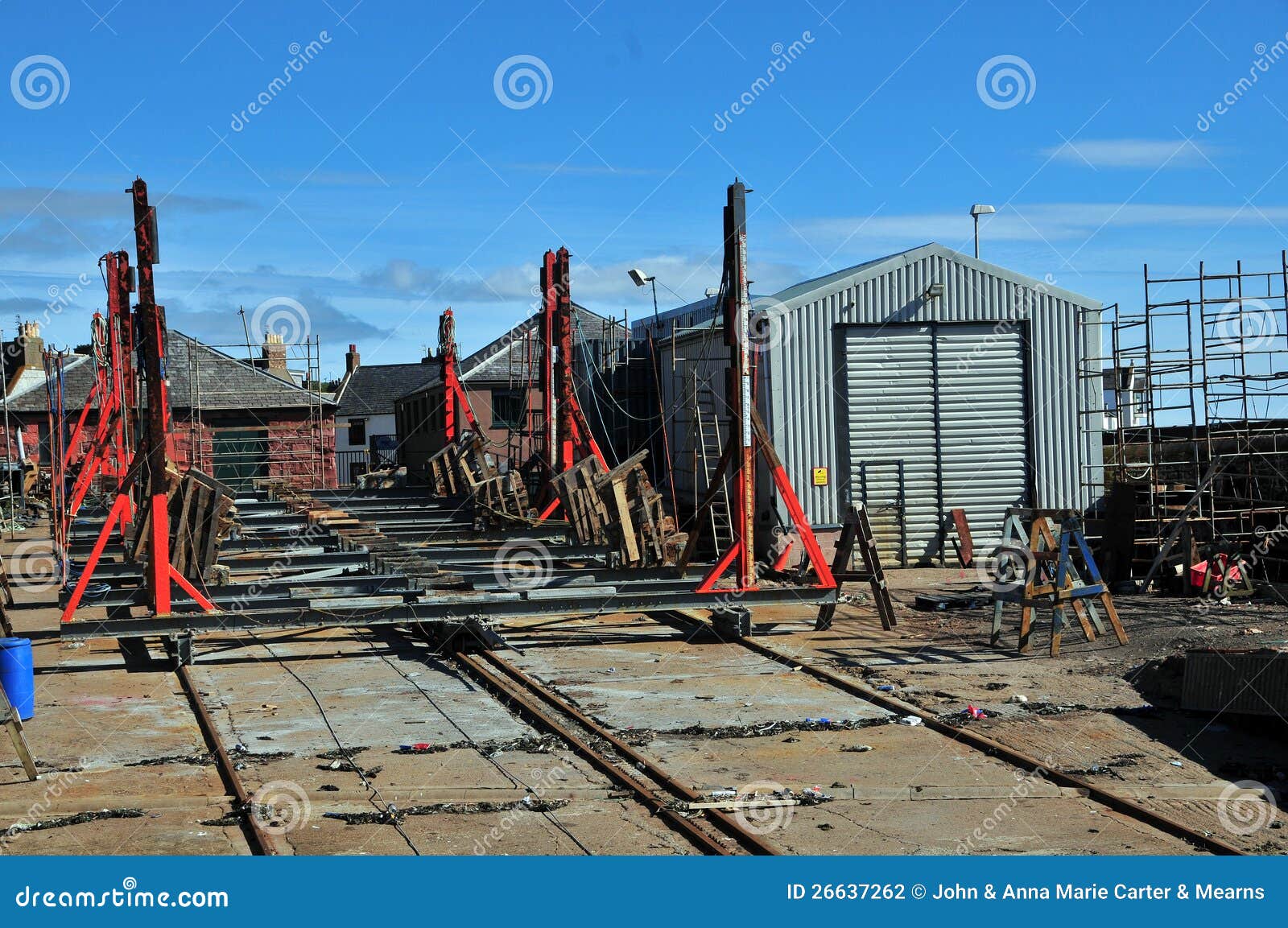 Building Yard Of Housing Construction Of Houses In A New Area Of The