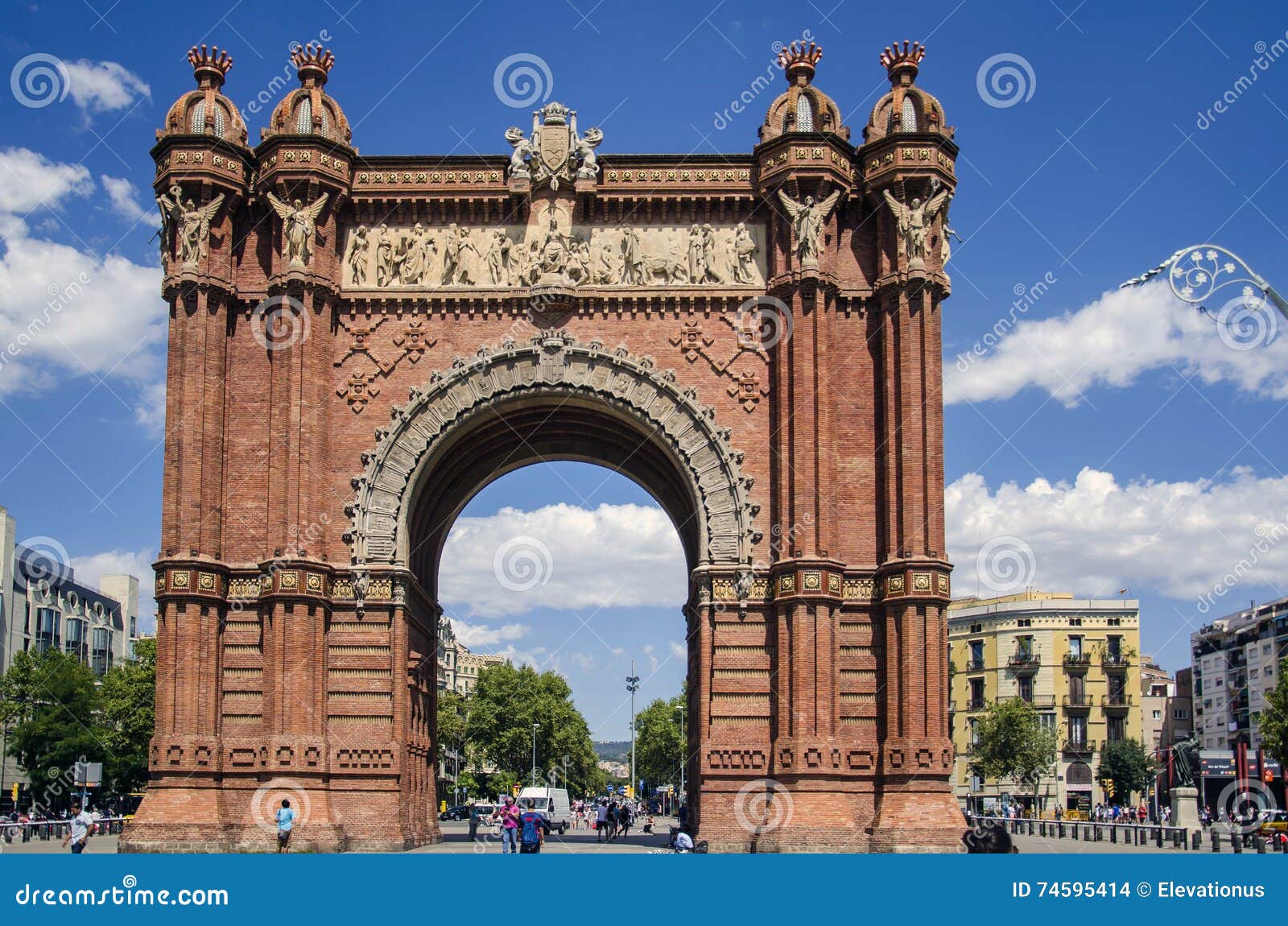 Arc de Triomf, Barcelone. Voûte triomphale populaire en Espagne, Barcelone