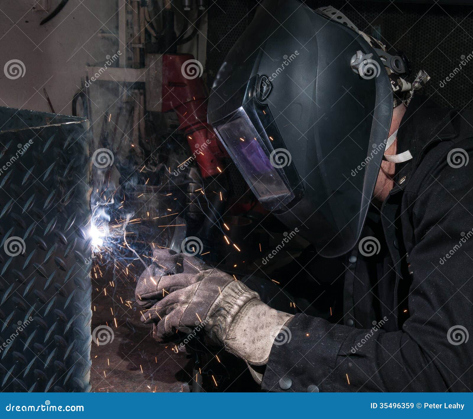 Arc Flash Light From A Welding Project. Royalty Free Stock Images