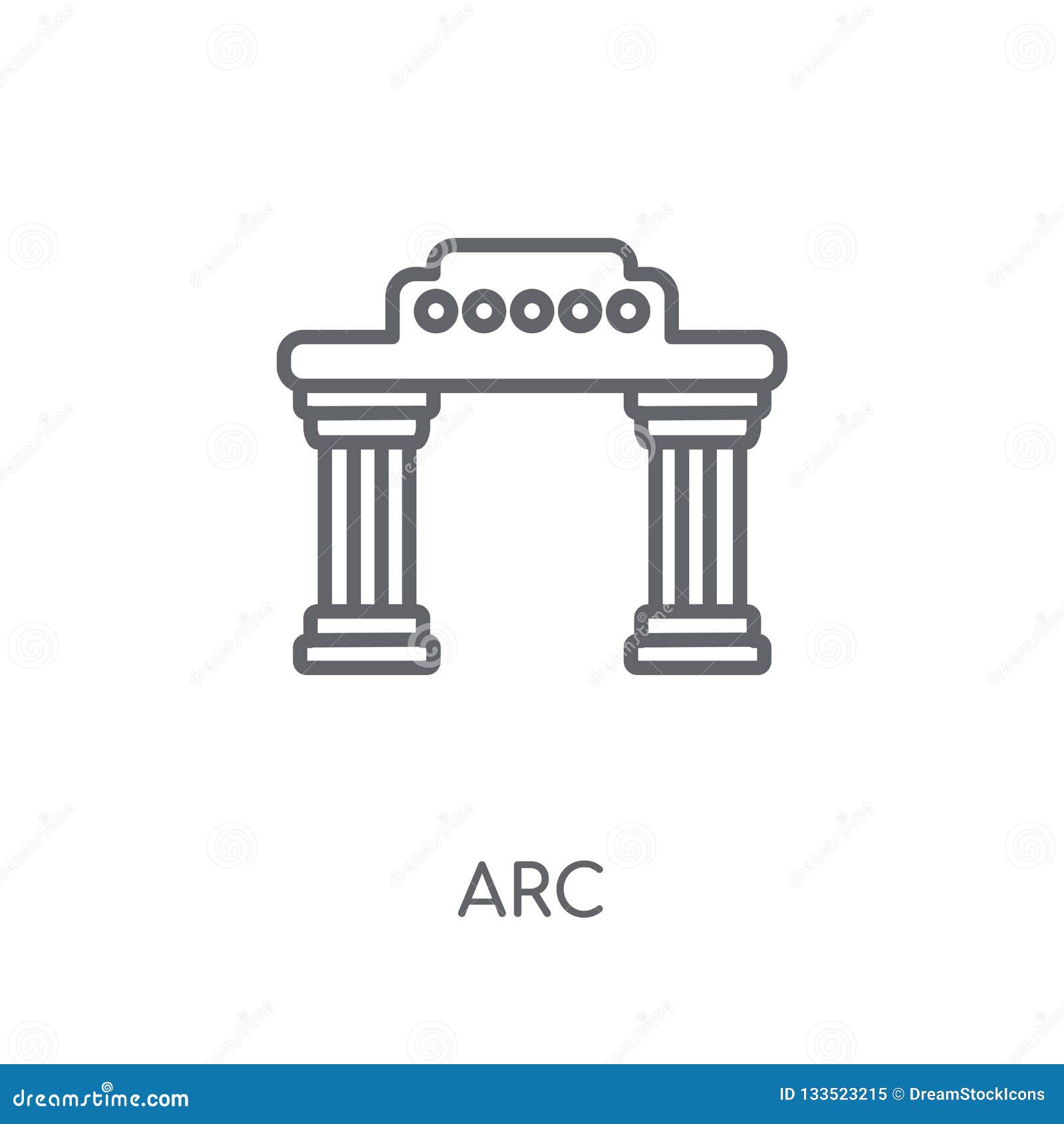 arc linear icon. modern outline arc logo concept on white backgr