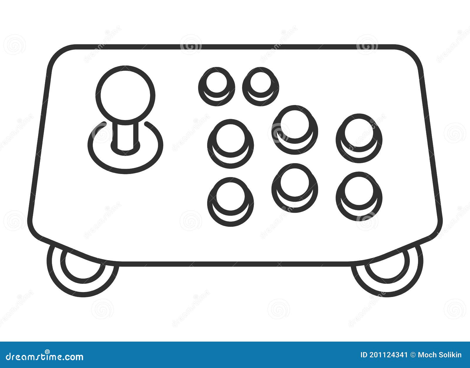 arcade joystick controller line art icon for apps or website