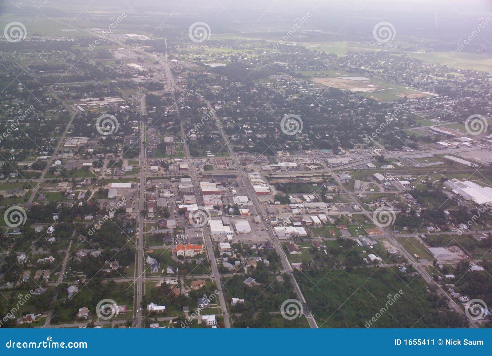 arcadia, fl downtown aerial view.