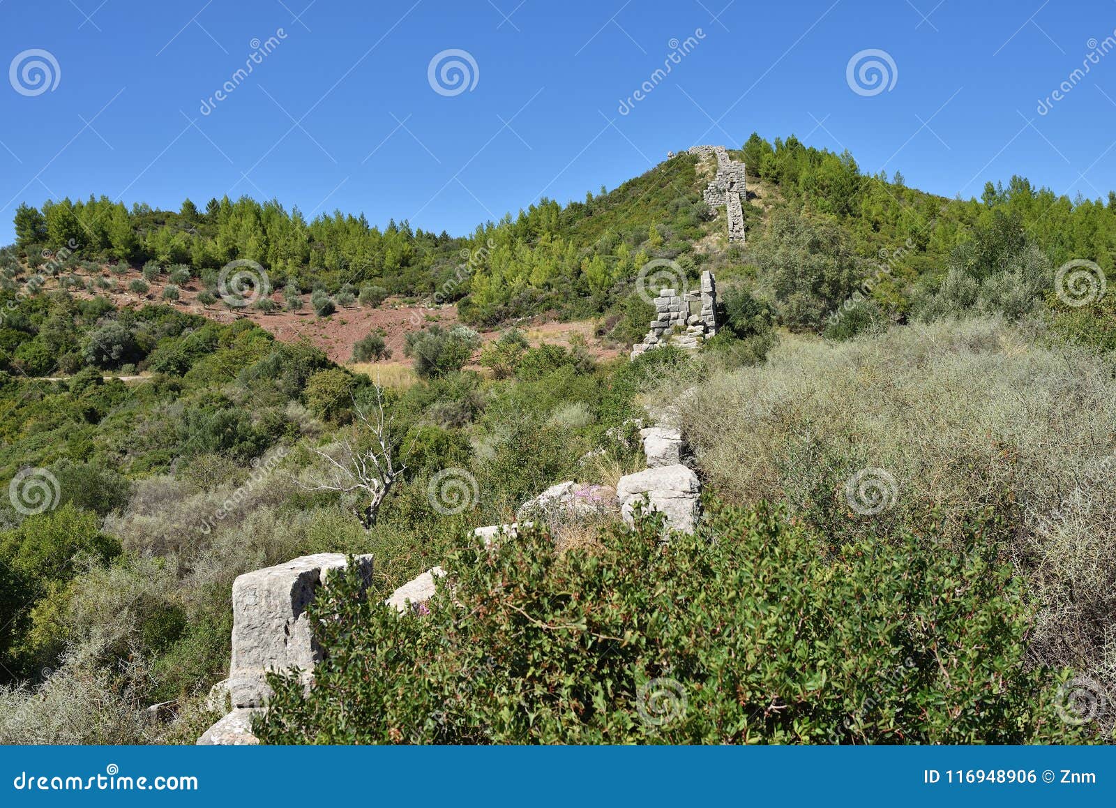 The Arcadian Wall, Messinia, Greece Stock Photo - Image of civilization ...