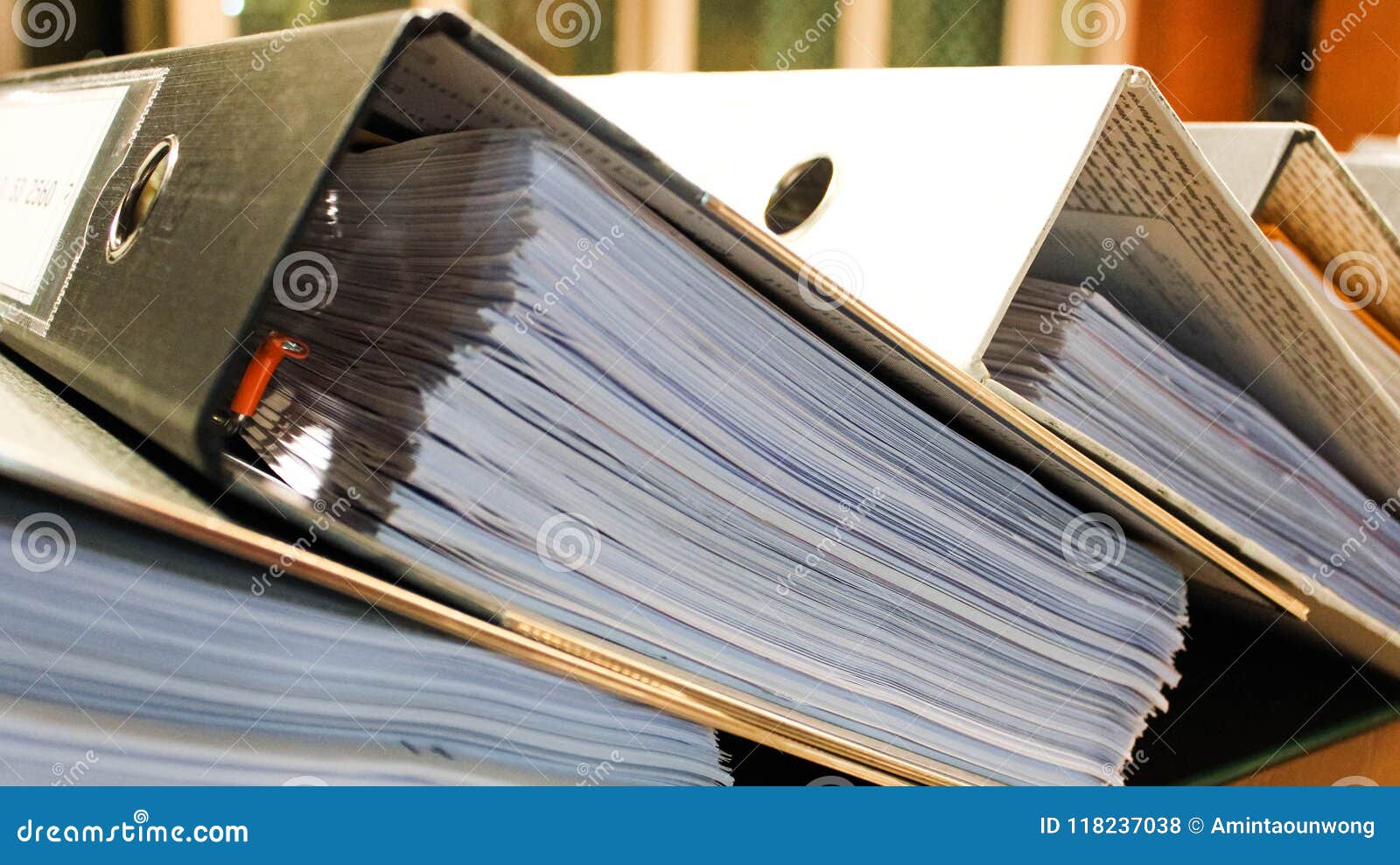 Arch Files Containing Pages of Documents Stock Photo Image of