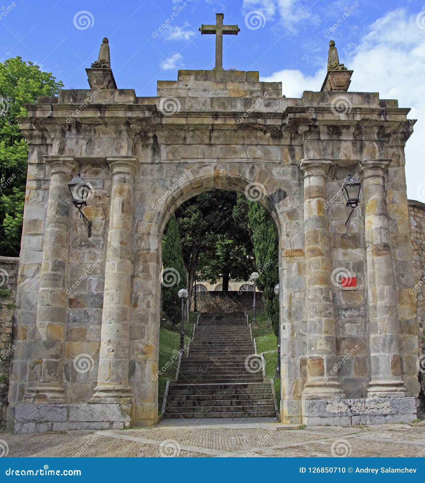 arch of the former cemetery in bilbao