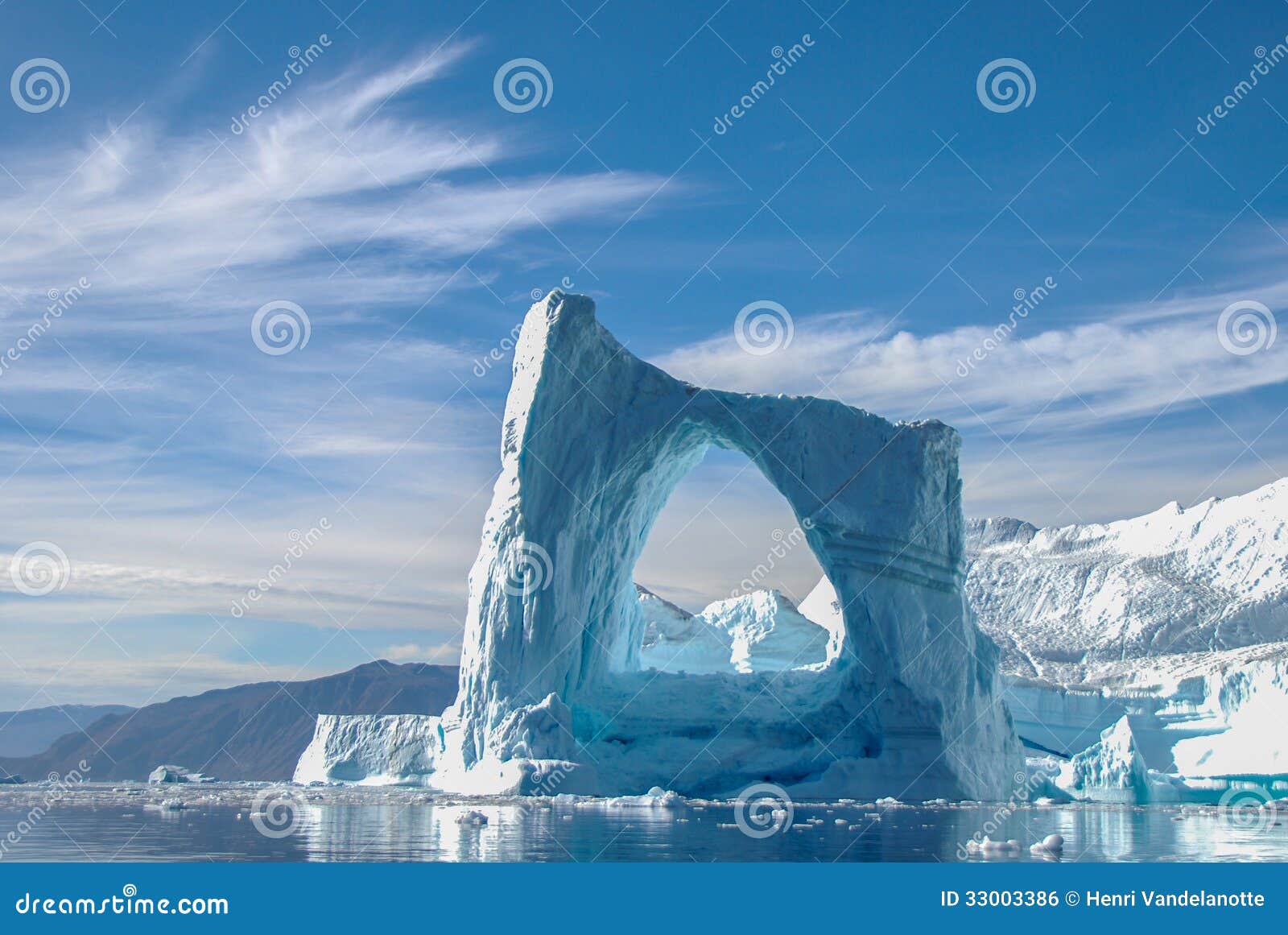 arch iceberg in greenland