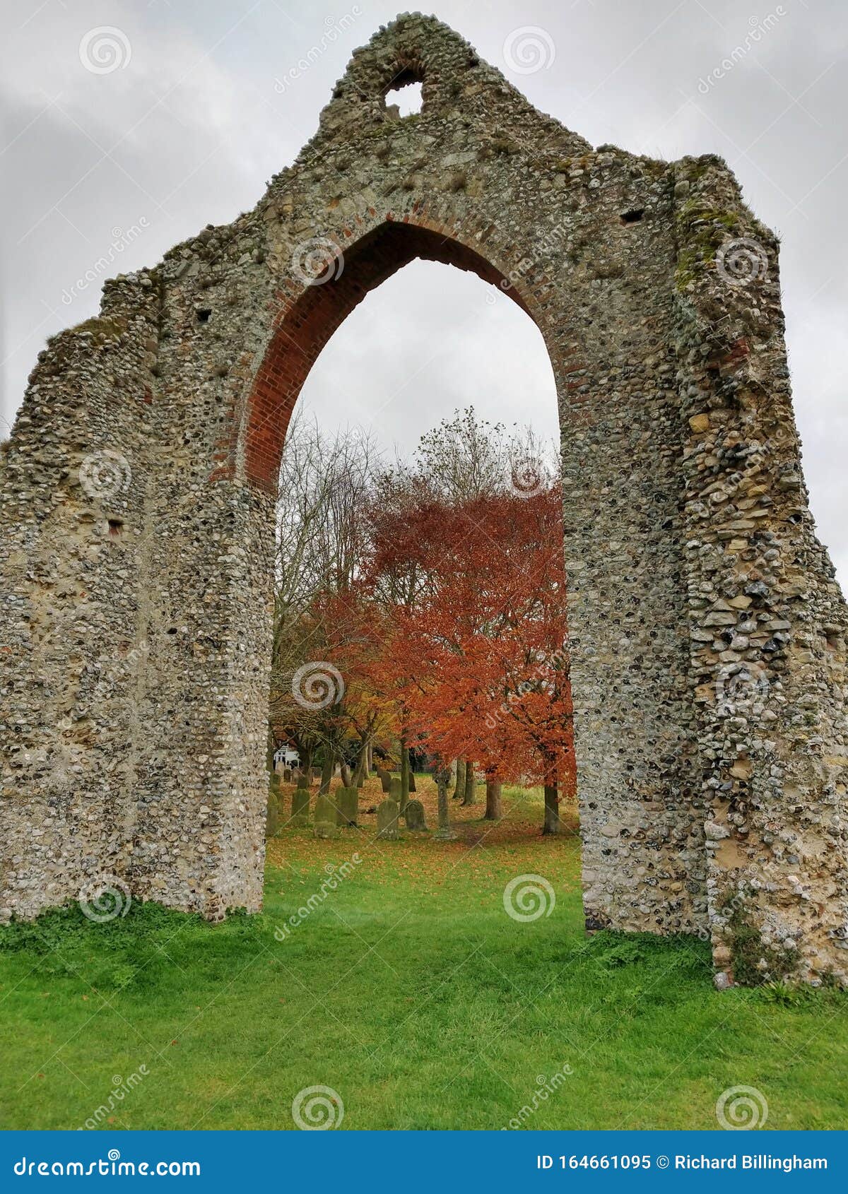 arch, monastery ruins, wymondham abbey, norfolk, uk