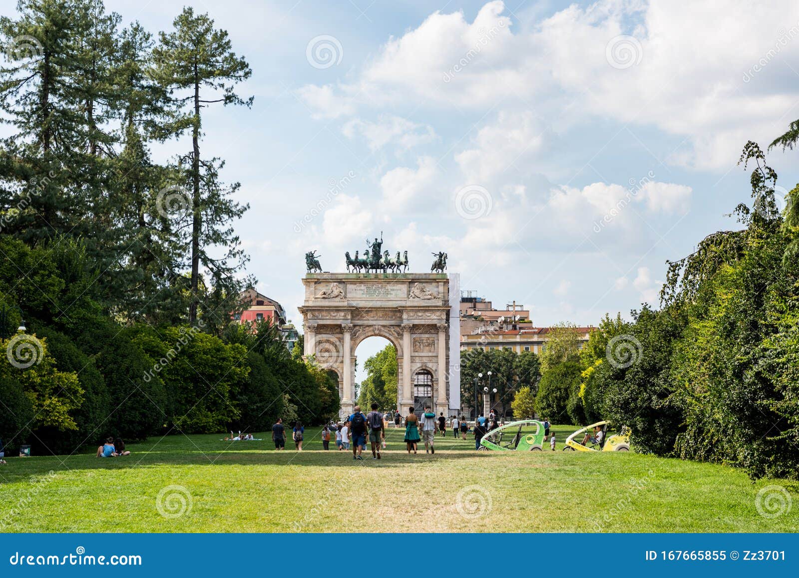 Arch of Peace Arco Della Pace in Sempione Park, a Large City Park in ...