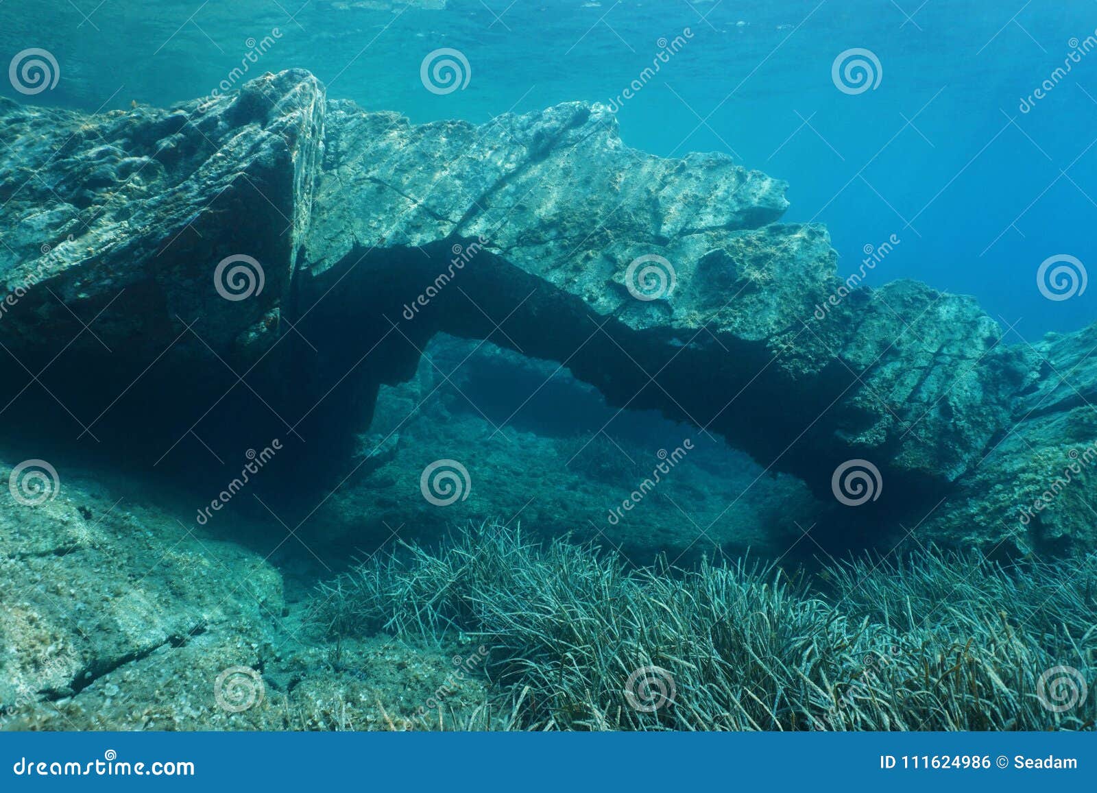underwater rock formations