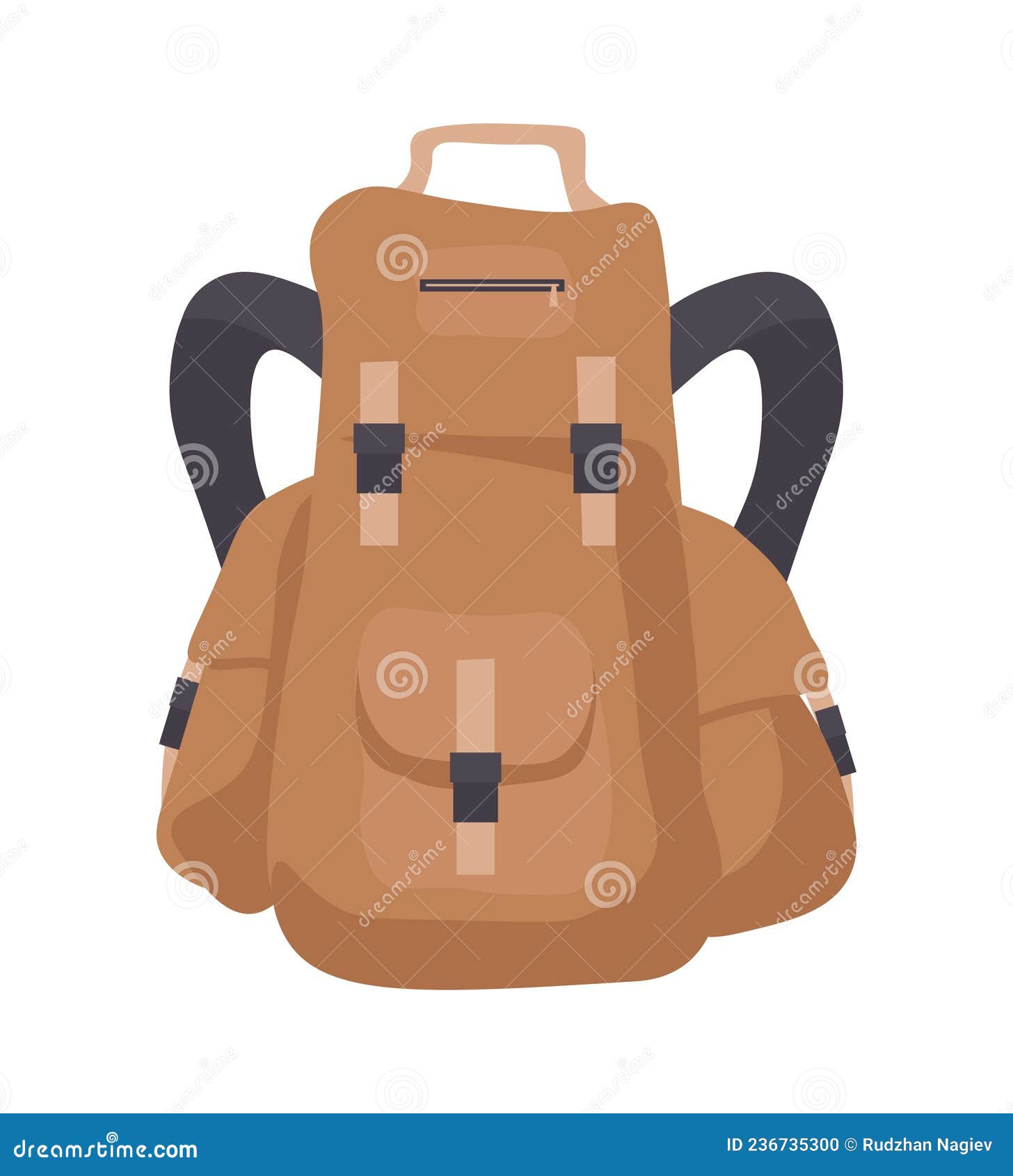 Archaeological Research Backpack Stock Vector Illustration of flat, explorer 236735300