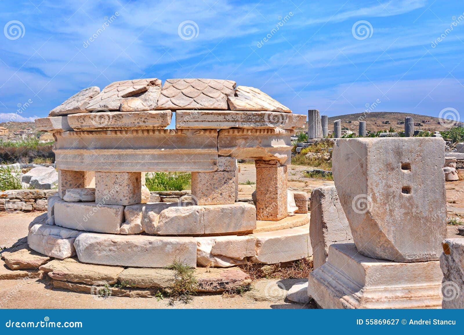 ancient delos ruins, greece