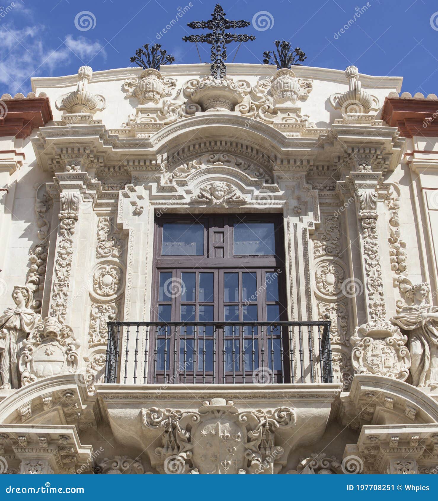 archbishop palace facade. seville, spain