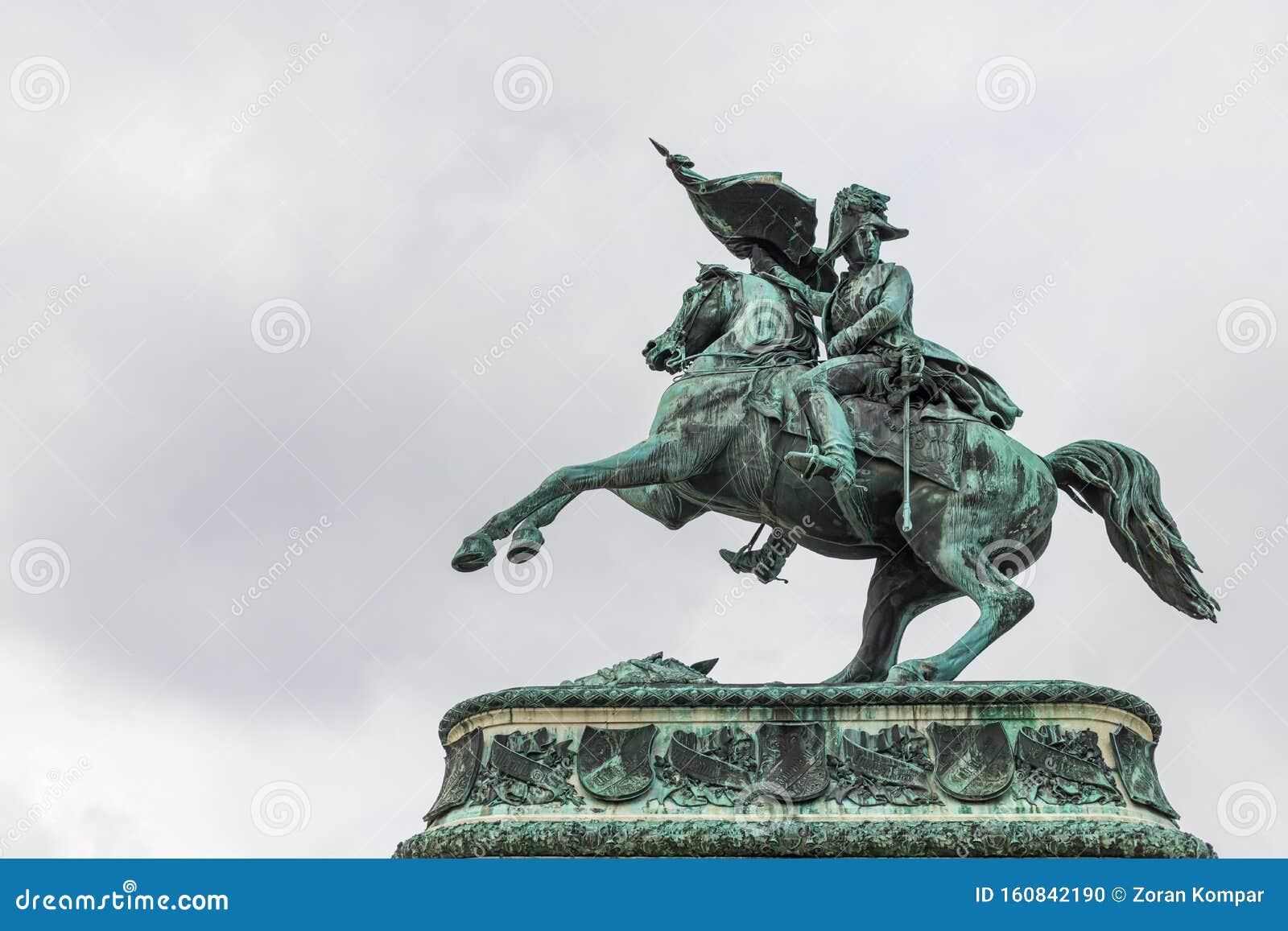 archduke charles erzherzog karl statue on the heldenplatz in vienna wien, austria
