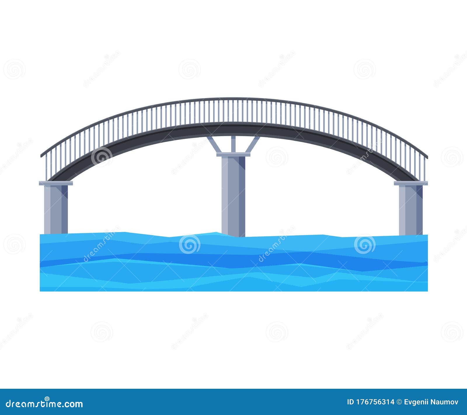 Arched Bridge, City Architectural Design Element, Bridge Construction