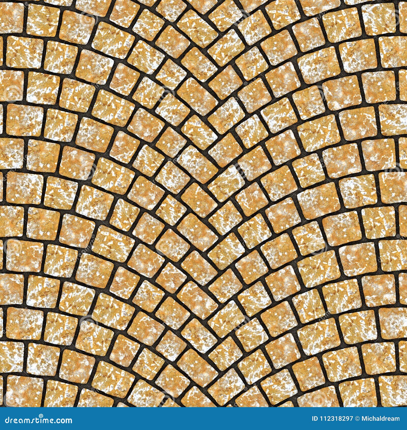 arched cobblestone pavement texture 058