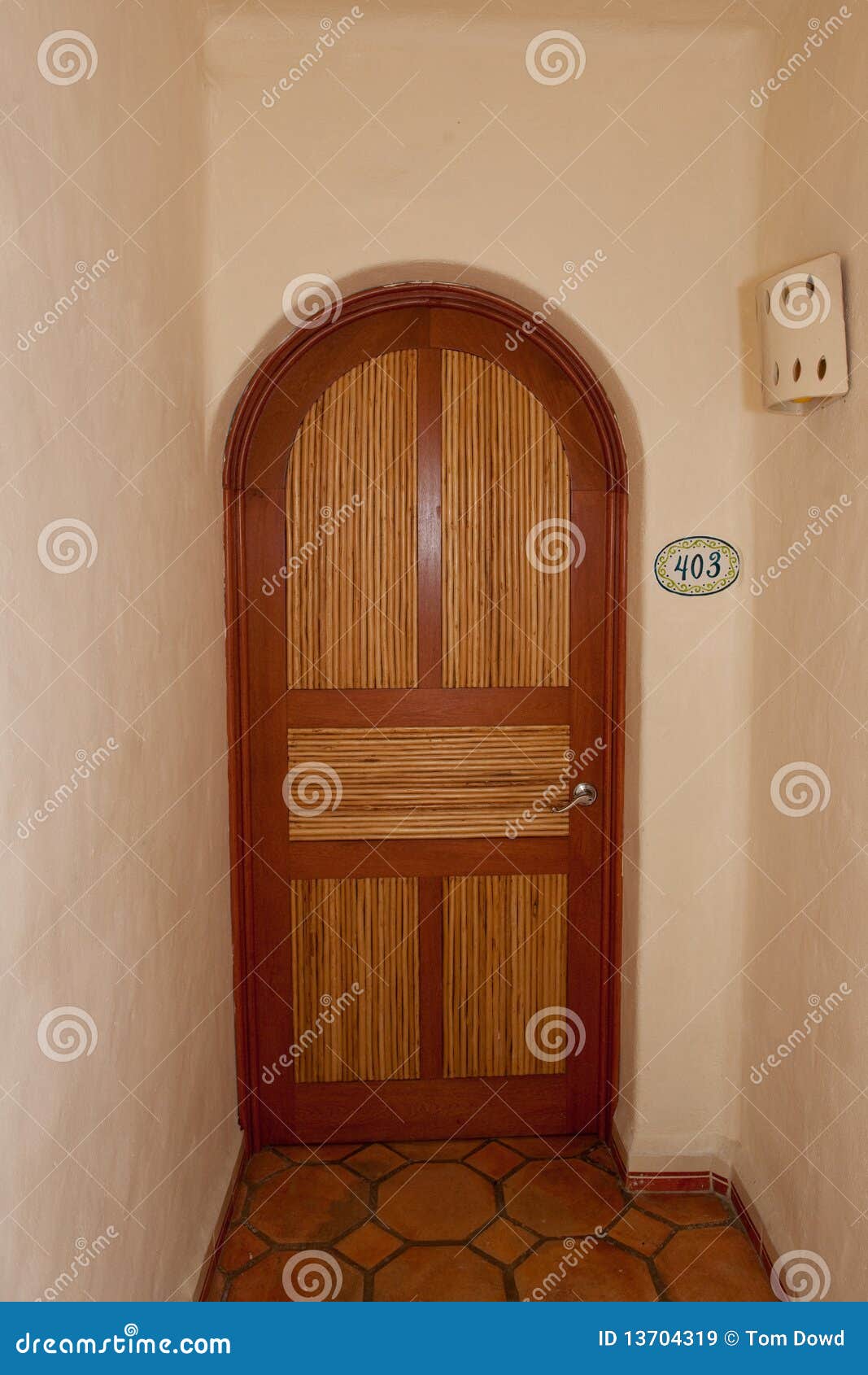 arched door in hallway