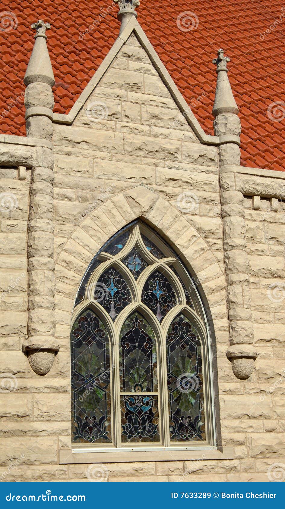 Arched Window and Stained Glass Stock Image Image of elaborate