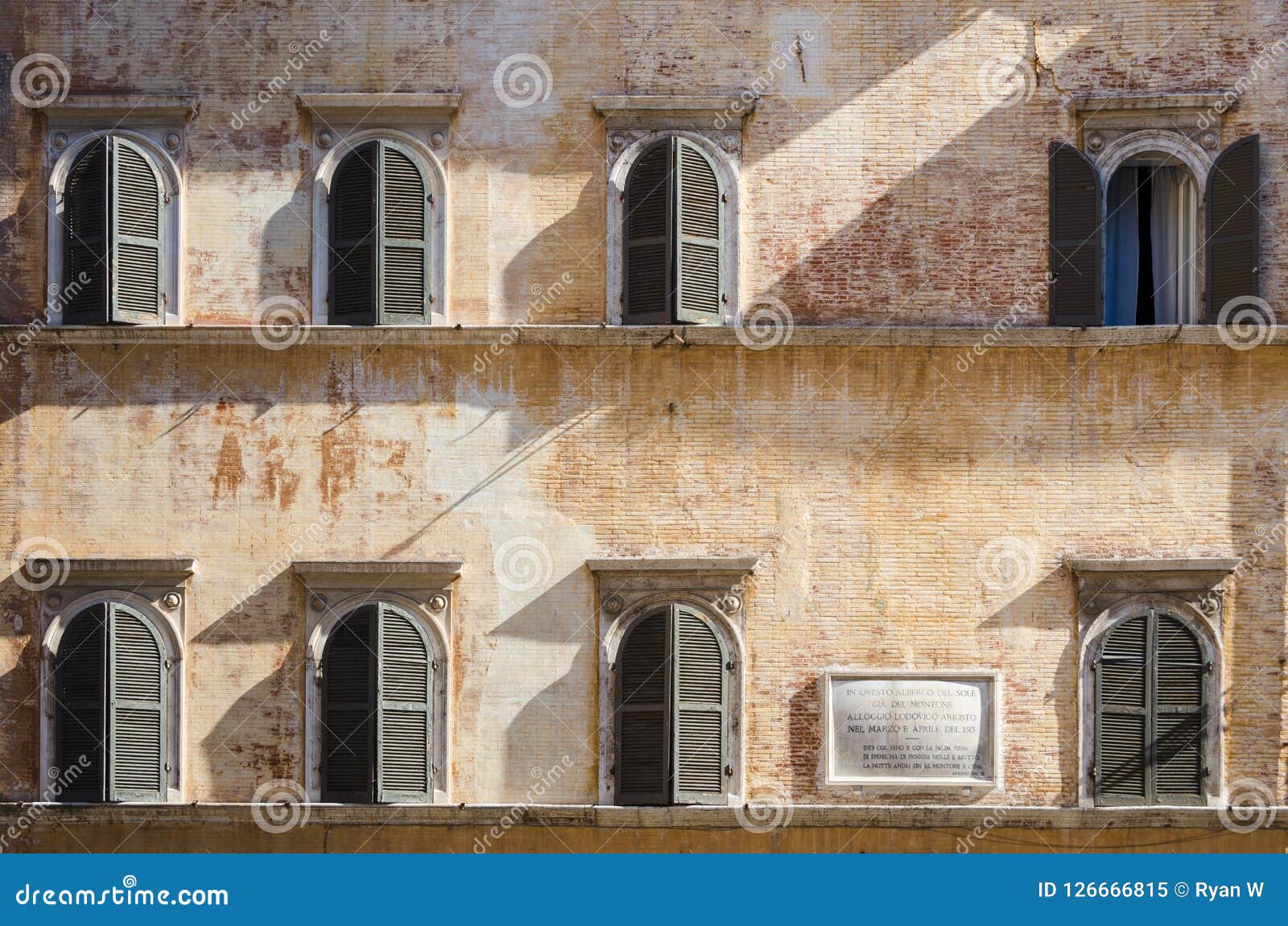 Arched Windows On An Ancient Roman Wall Stock Image Arched Windows On An Ancient Roman Wall Stock Image