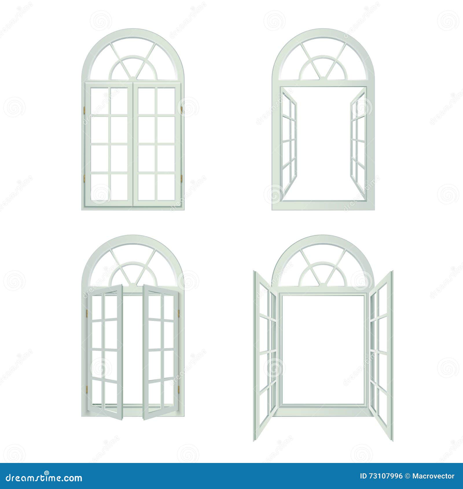 arched windows realistic set