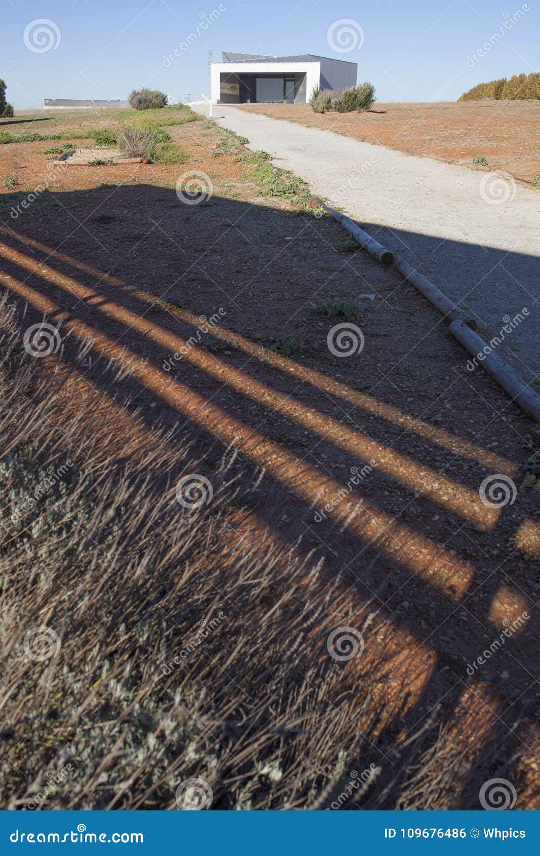 visitors centre building of huerta montero, spain