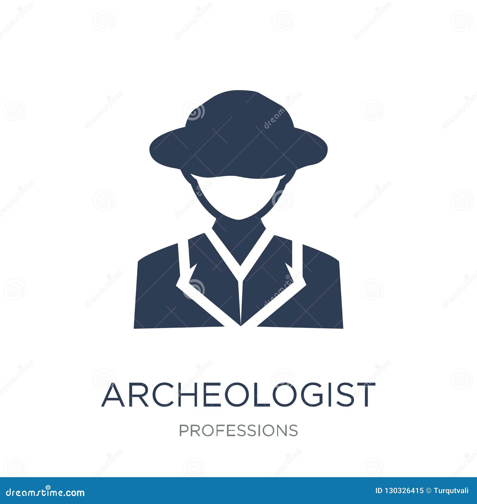 archeologist icon. trendy flat  archeologist icon on white