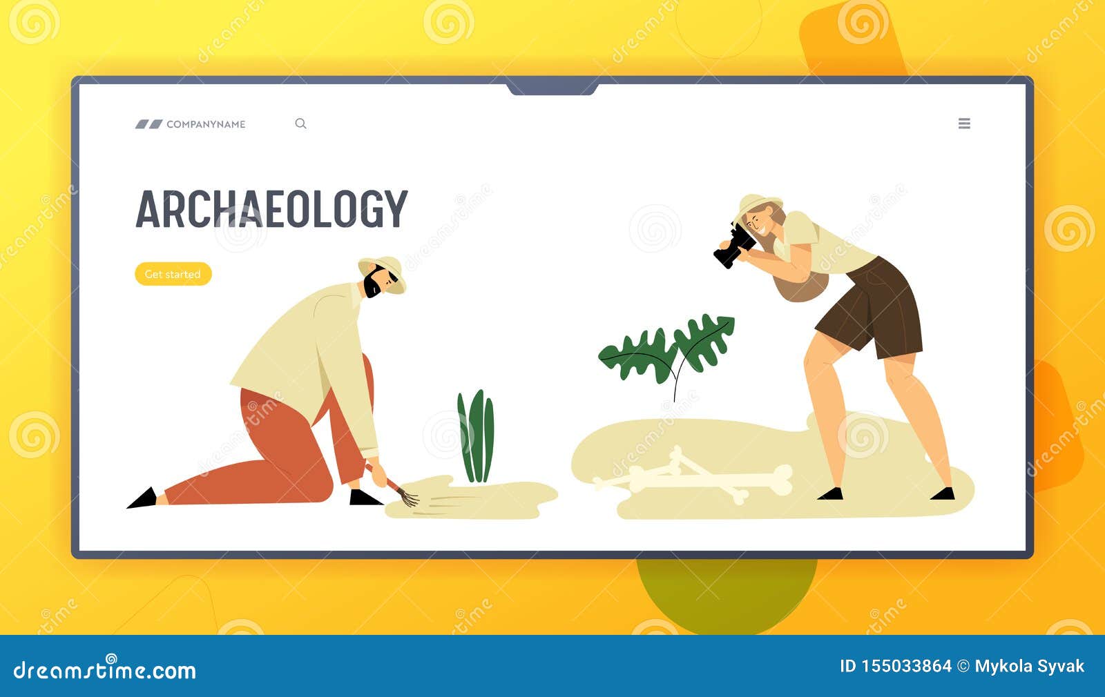 Archeologists, Paleontology site Landing Page, Scientists Working on