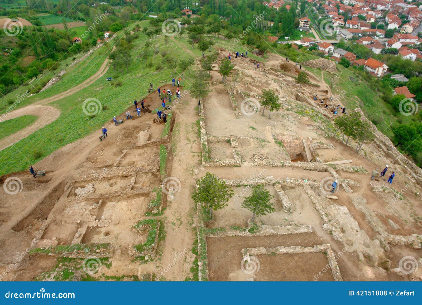 Archeology Dig Site in Macedonia Stock Photo Image of architecture