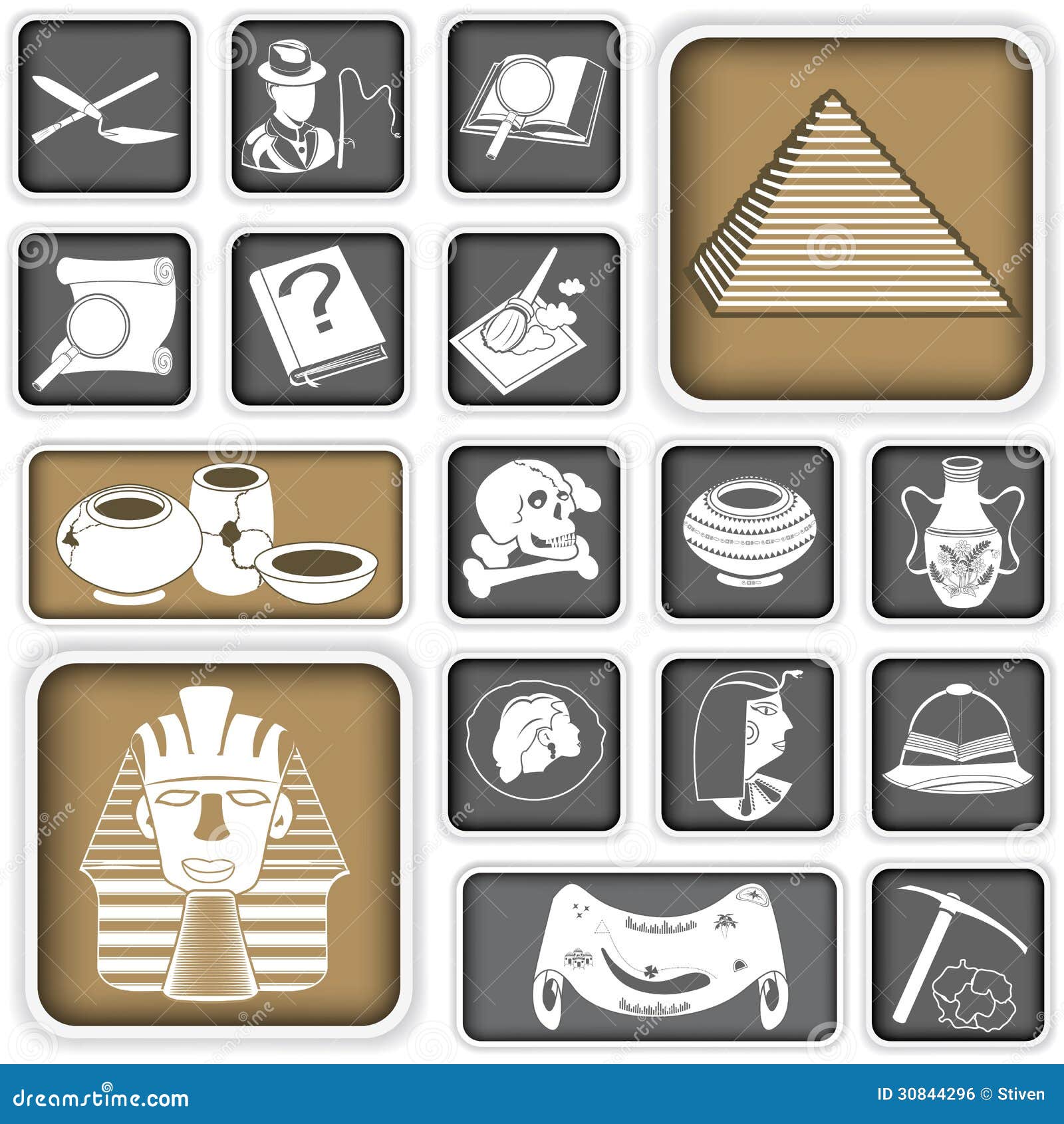 archeology squared icons