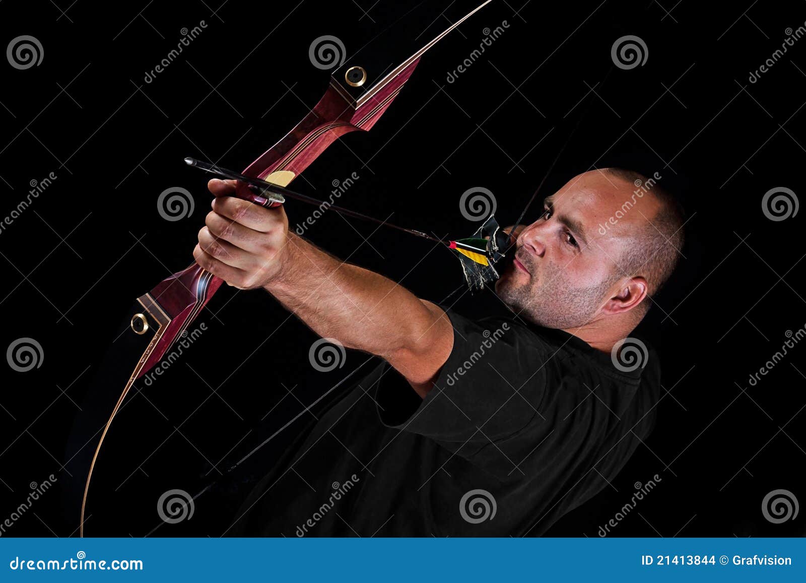 Archer stock photo. Image of close, holding, archery 21413844