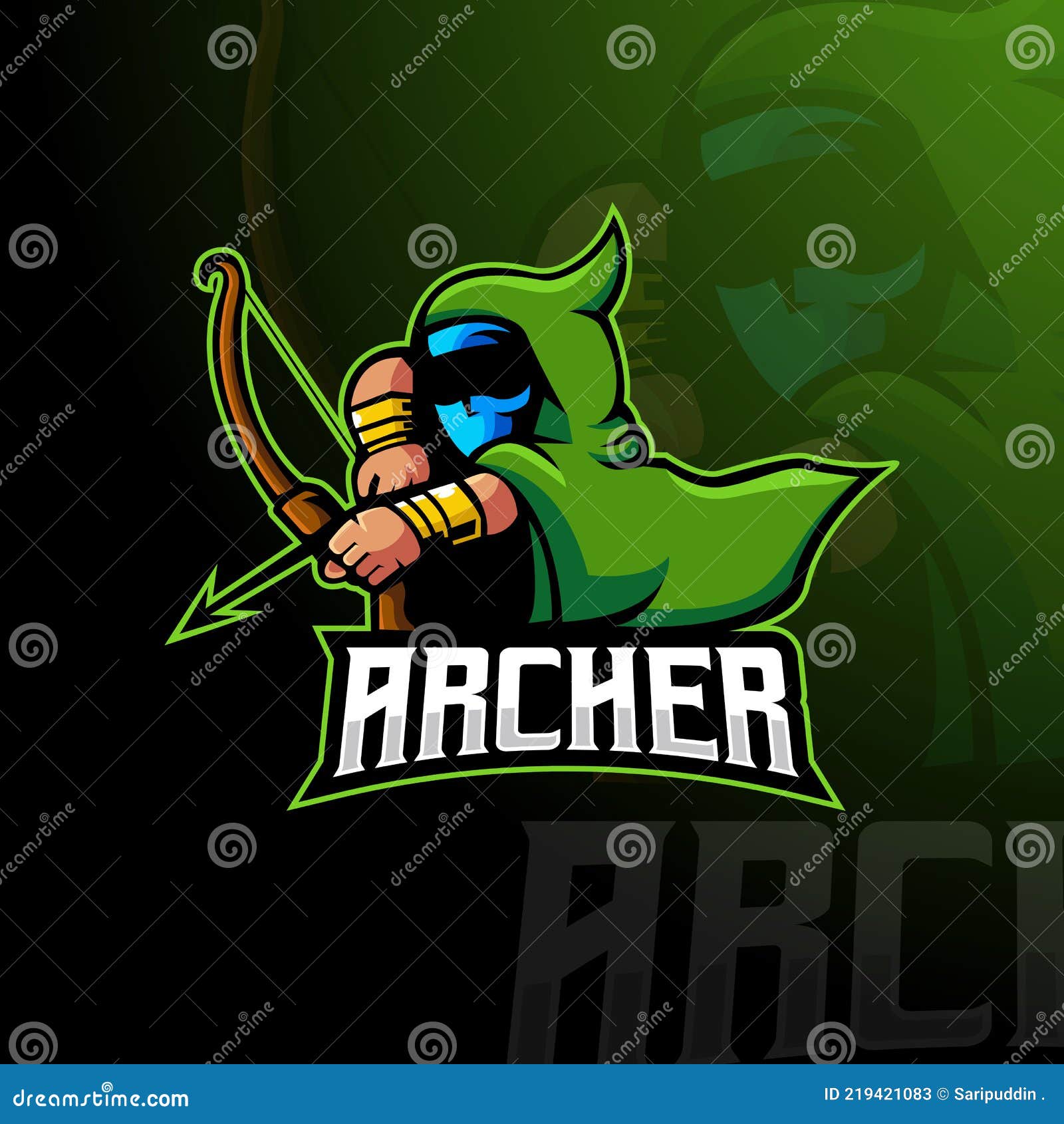 Archer esport logo stock vector. Illustration of emblem - 219421083