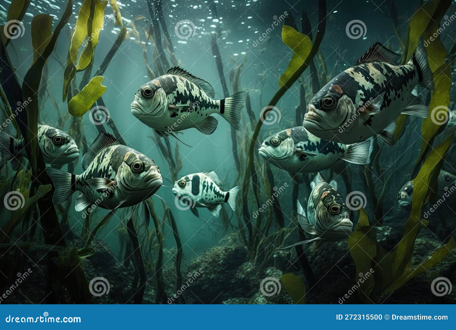 Blobfish fish underwater lush nature por generative ai