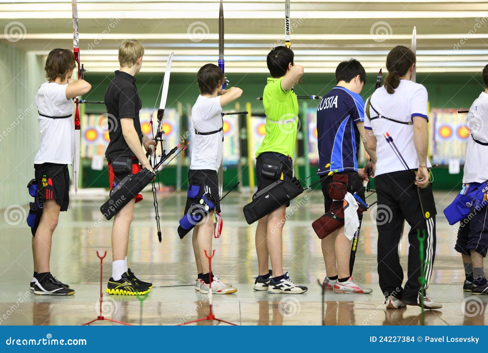 Archers at Traditional Archery Championship Editorial Stock Image