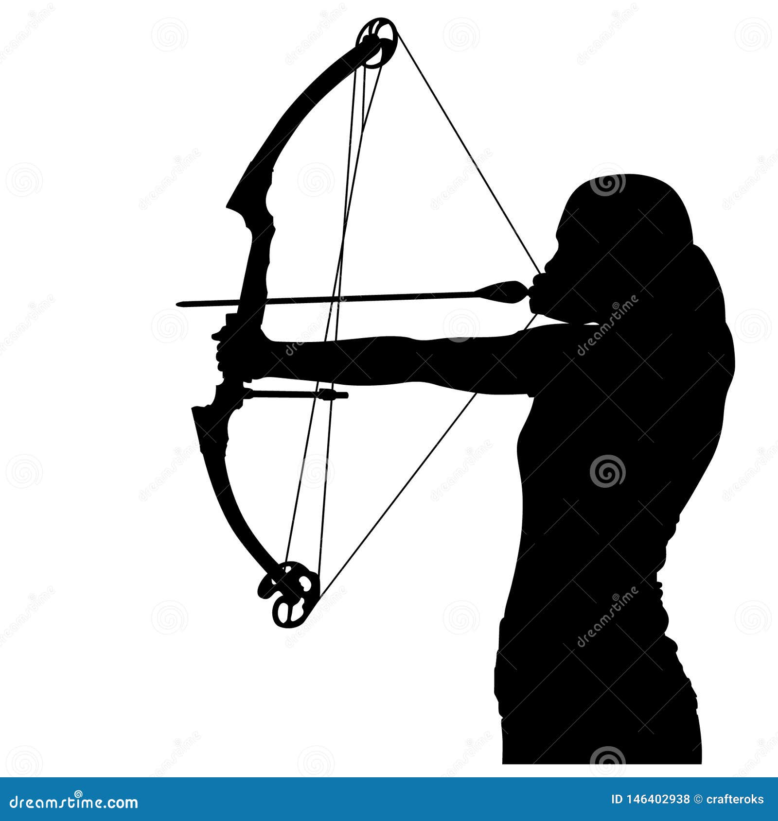 Archery Bow and Arrow Vector Illustration by Crafteroks Stock Vector