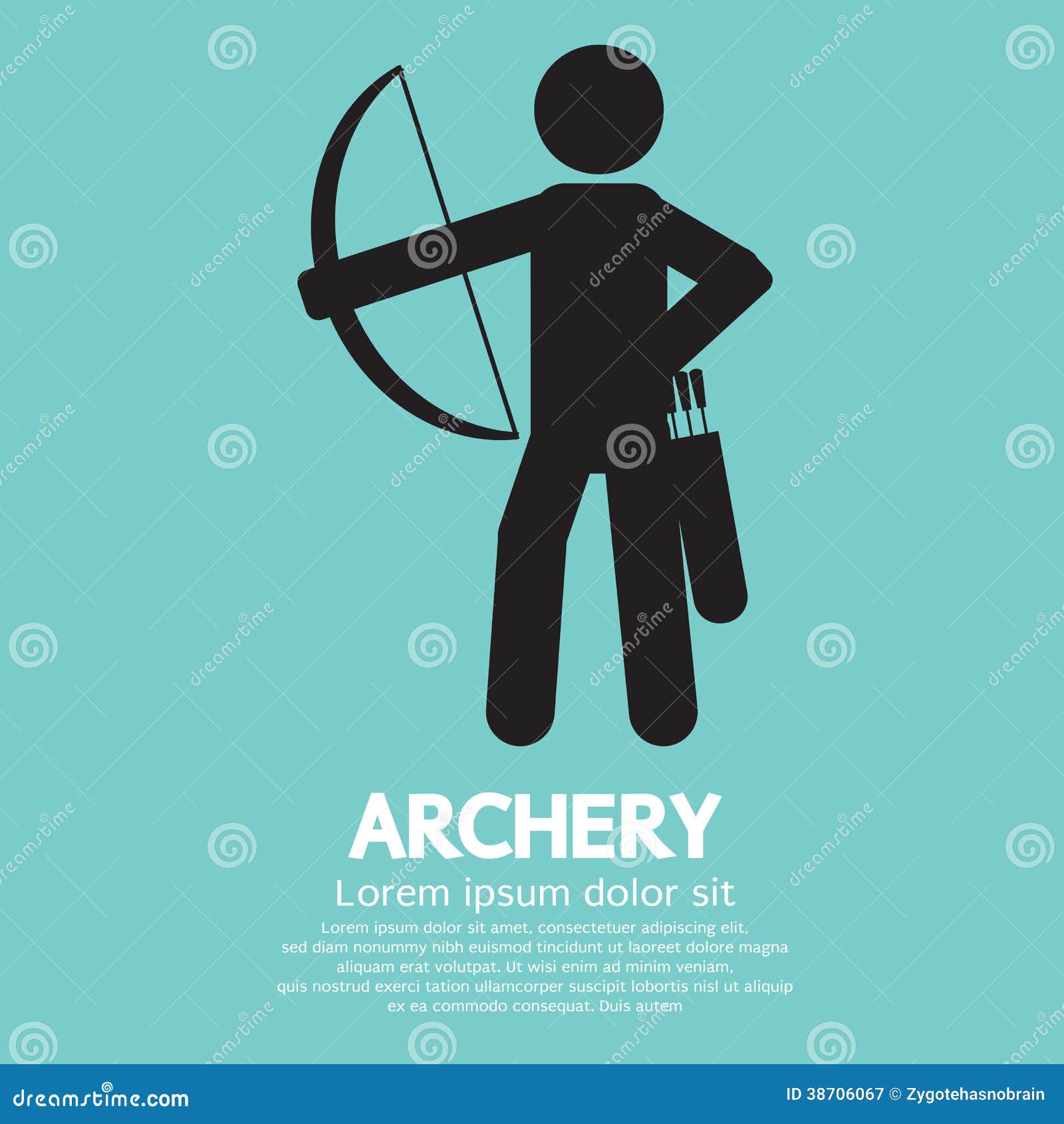 Archery stock vector. Illustration of hunt, recreation 38706067